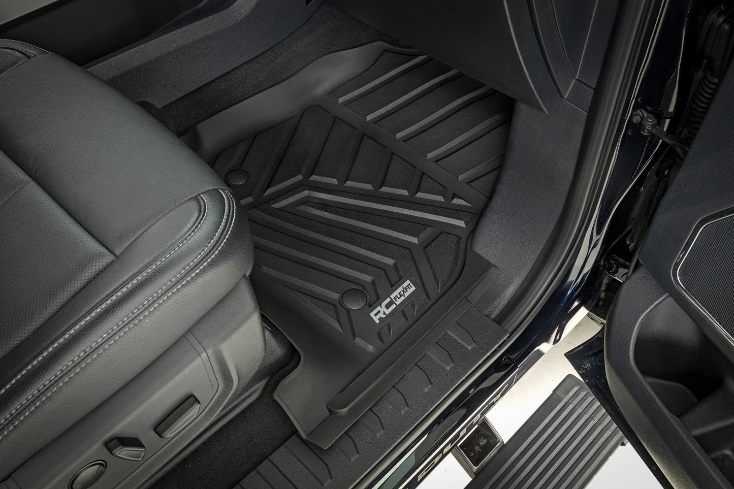 Rough Country FF-5171 Flex-Fit Floor Mats | Front | Ford F-250/F-350 Super Duty 2WD/4WD (2017-2026)
