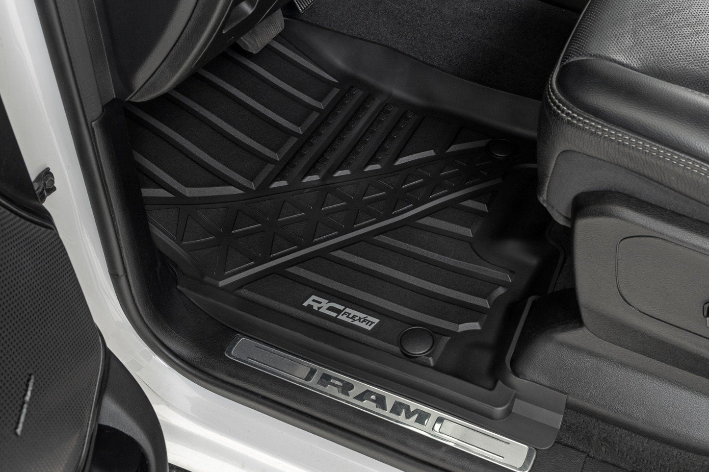 Rough Country FF-31422 Flex-Fit Floor Mats | FR & RR | Crew | Ram 1500 (19-24)/1500 TRX (21-24)