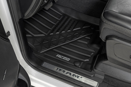 Rough Country FF-31422 Flex-Fit Floor Mats | FR & RR | Crew | Ram 1500 (19-24)/1500 TRX (21-24)