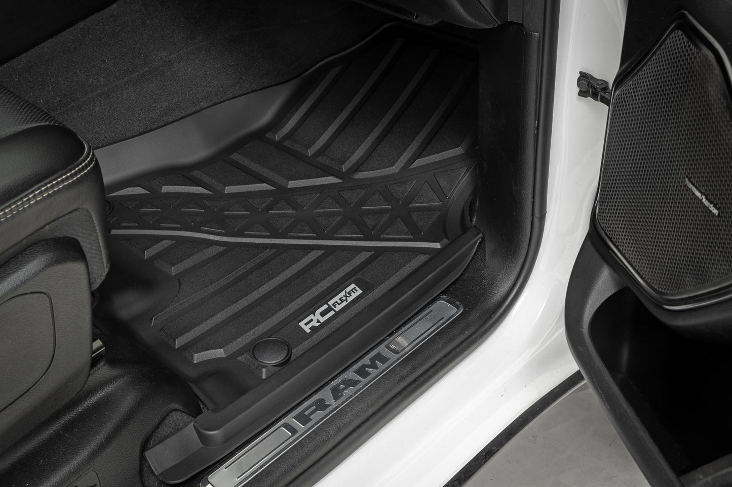 Rough Country FF-3142 Flex-Fit Floor Mats | Front | Crew | Ram 1500 (19-24)/1500 TRX (21-24)