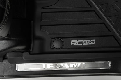Rough Country FF-31422 Flex-Fit Floor Mats | FR & RR | Crew | Ram 1500 (19-24)/1500 TRX (21-24)