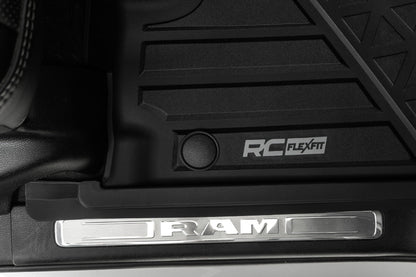 Rough Country FF-3142 Flex-Fit Floor Mats | Front | Crew | Ram 1500 (19-24)/1500 TRX (21-24)