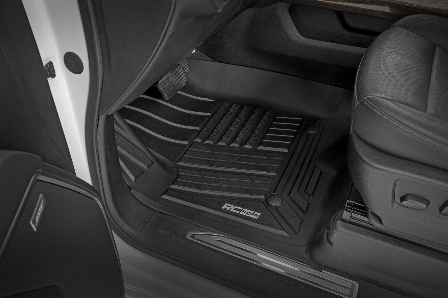 Rough Country FF-21612 Flex-Fit Floor Mats | FR & RR | FR Bucket | Crew | Chevy/GMC 1500/2500HD/3500HD (19-26 & Classic)