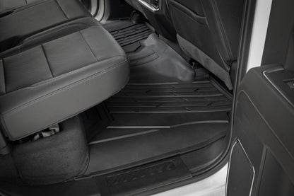 Rough Country FF-21612 Flex-Fit Floor Mats | FR & RR | FR Bucket | Crew | Chevy/GMC 1500/2500HD/3500HD (19-26 & Classic)