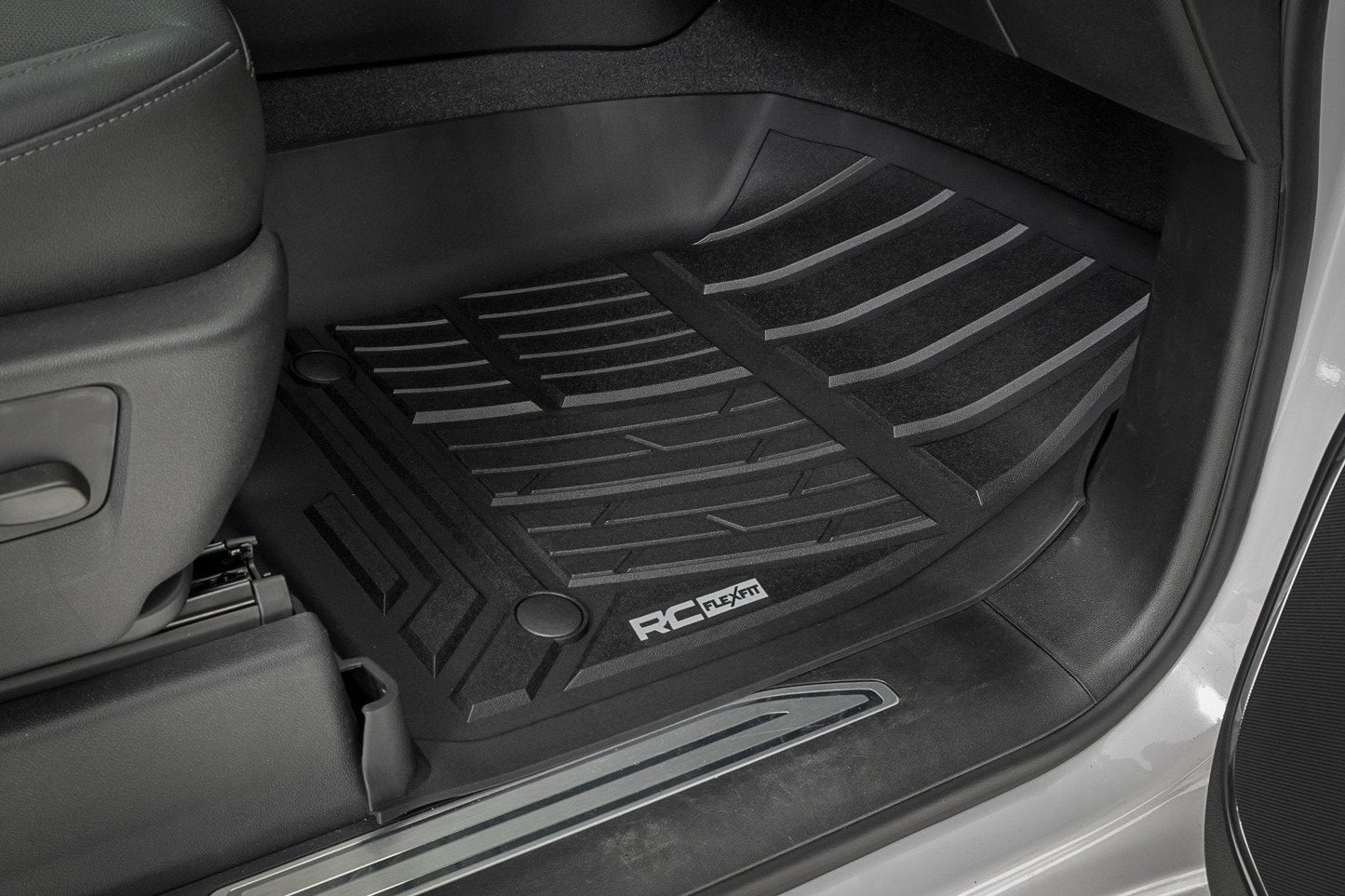 Rough Country FF-2161 Flex-Fit Floor Mats | Front | Bucket | Chevy/GMC 1500/2500HD/3500HD (19-26 & Classic)
