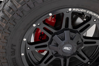 Rough Country 711402 Caliper Covers | Rear | Red | Jeep Wrangler JK/Wrangler Unlimited  (2007-2018)