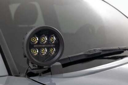 Rough Country 71081 LED Light Kit | Ditch Mount | 2" Black Pair | Flood | Toyota Tacoma (16-23)