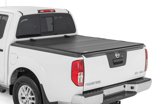 Rough Country 49520501 Hard Tri-Fold Flip Up Bed Cover | 5' Bed | Nissan Frontier 2WD/4WD (05-21)