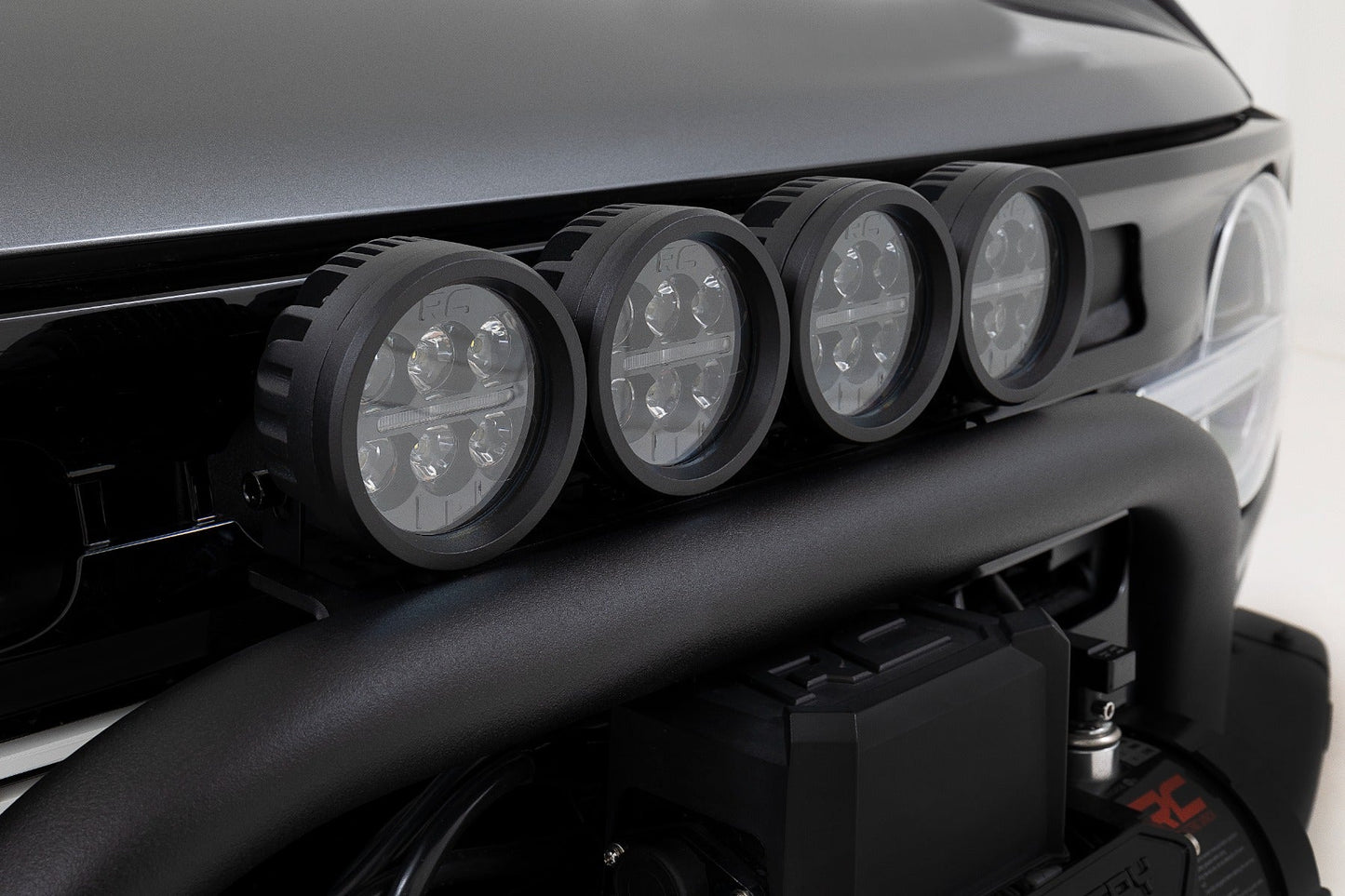 Rough Country 51118 Safari Bar | 12" LED Light Bar | Black | Dual Row | OE Modular Steel | Ford Bronco (21-25)