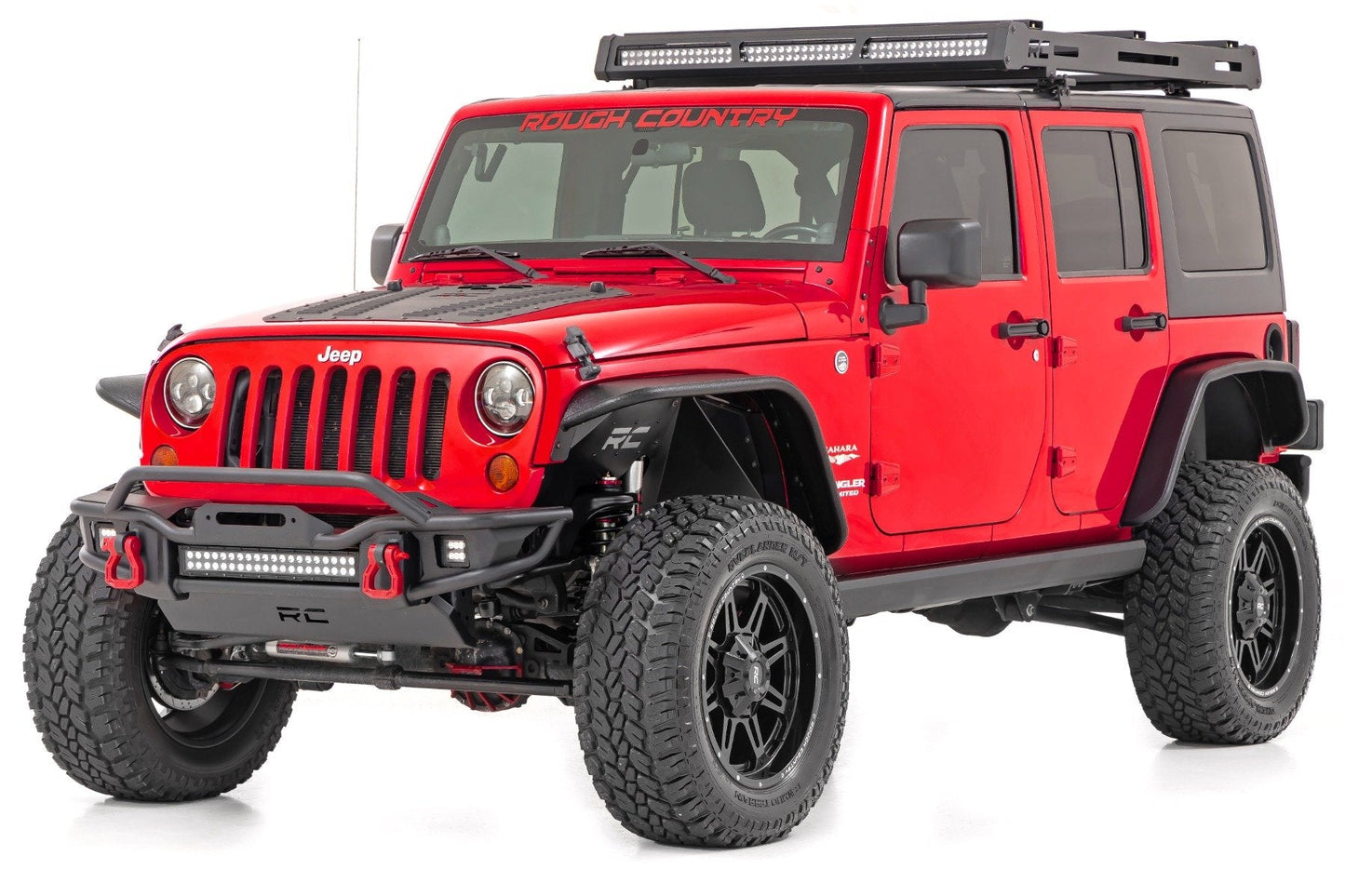 Rough Country PSR610330 Power Running Boards | Dual Electric Motor | 4 Door | Jeep Wrangler Unlimited (07-18)