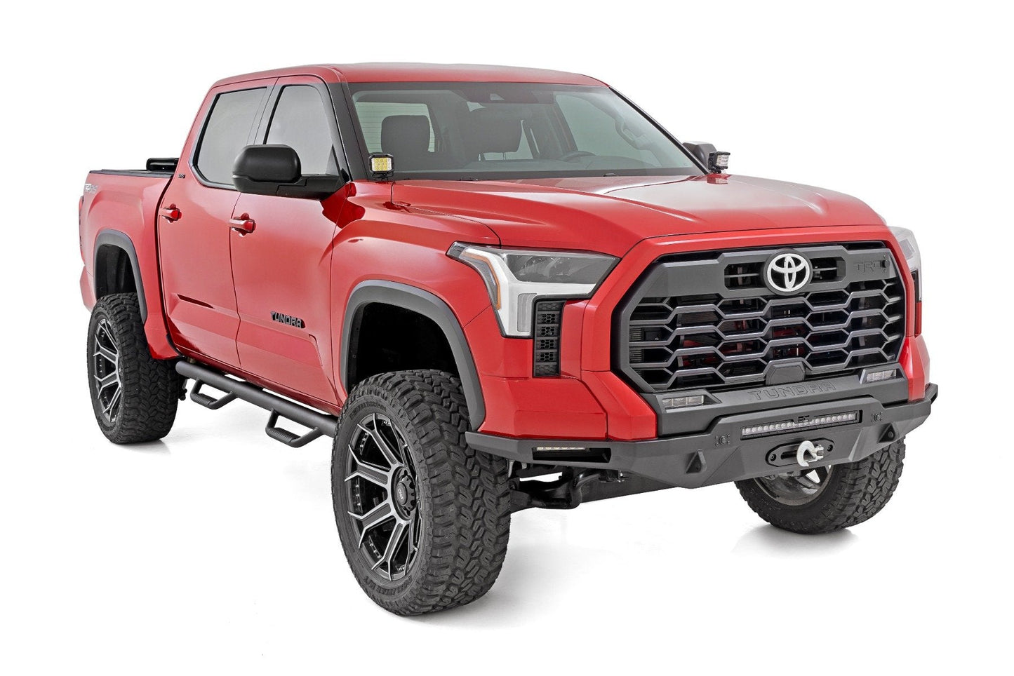 Rough Country 72002B Nerf Steps | Cab Length | Crew Max | Toyota Tundra 2WD/4WD (2022-2025)