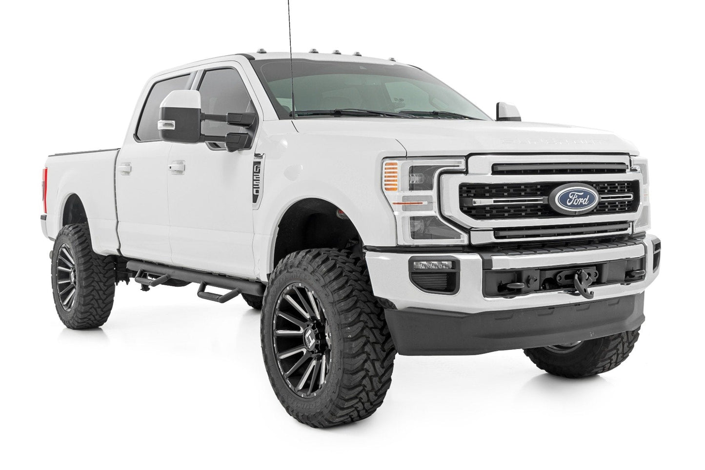 Rough Country RCF1596CCB Nerf Steps | Cab Length | Crew | Ford F-150/Lightning/F-250/F-350/Raptor (15-26)