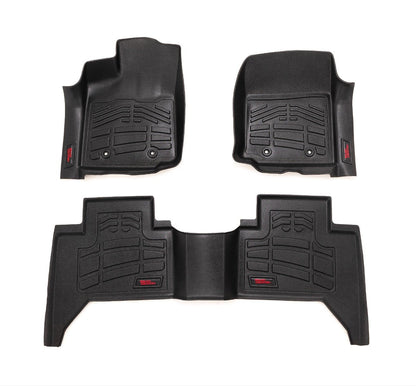 Rough Country SM71216 Sure-Fit Floor Mats | FR & RR | Toyota Tacoma 2WD/4WD (2016-2023)