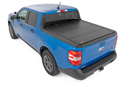 Rough Country 49254500 Hard Tri-Fold Flip Up Bed Cover | 4'6" Bed | Ford Maverick 2WD/4WD (22-26)