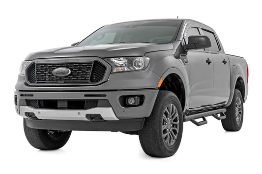 Rough Country RCF1981CCB Nerf Steps | Cab Length | Crew Cab | Ford Ranger 2WD/4WD (2019-2025)