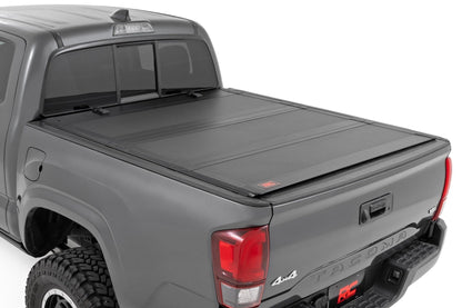 Rough Country 49415600 Hard Tri-Fold Flip Up Bed Cover | 6' Bed | Toyota Tacoma 2WD/4WD (2005-2015)