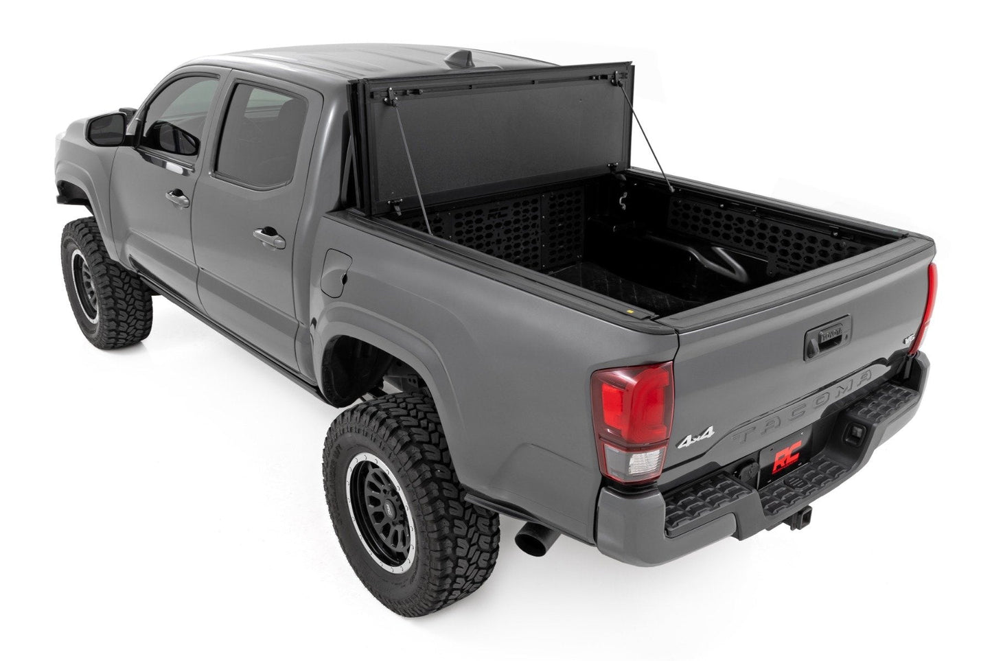 Rough Country 49415600 Hard Tri-Fold Flip Up Bed Cover | 6' Bed | Toyota Tacoma 2WD/4WD (2005-2015)