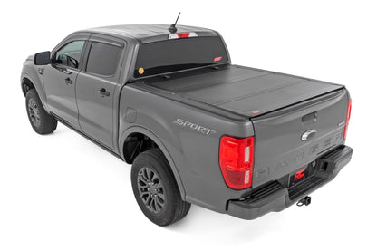 Rough Country 49220500 Hard Tri-Fold Flip Up Bed Cover | 5' Bed | Ford Ranger 2WD/4WD (2019-2023)