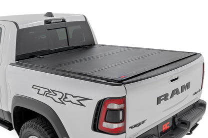 Rough Country 49320550 Hard Tri-Fold Flip Up Fold Bed Cover | 5'7" Bed | Ram 1500 (19-26)/1500 TRX (21-24)