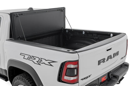 Rough Country 49320550 Hard Tri-Fold Flip Up Fold Bed Cover | 5'7" Bed | Ram 1500 (19-26)/1500 TRX (21-24)