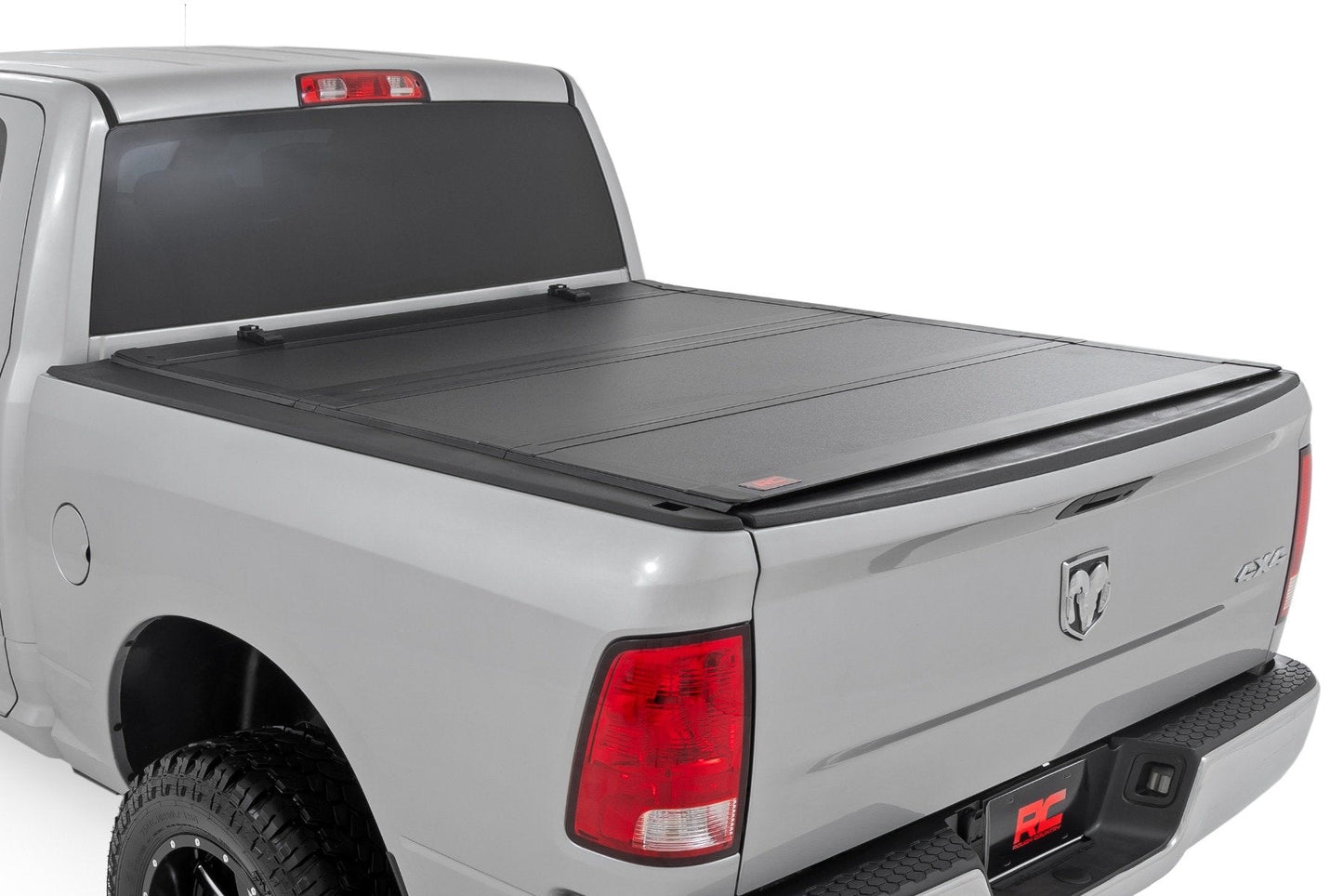 Rough Country 49319550 Hard Tri-Fold Flip Up Bed Cover | 5'7" Bed | Ram 1500 2WD/4WD (2009-2018 & Classic)