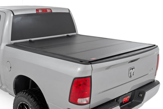 Rough Country 49319550 Hard Tri-Fold Flip Up Bed Cover | 5'7" Bed | Ram 1500 2WD/4WD (2009-2018 & Classic)