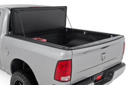 Rough Country 49318650 Hard Tri-Fold Flip Up Bed Cover | 6'4" Bed | Ram 1500/2500/3500 (10-25 & Classic)