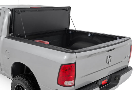 Rough Country 49318650 Hard Tri-Fold Flip Up Bed Cover | 6'4" Bed | Ram 1500/2500/3500 (10-25 & Classic)