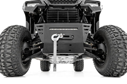 Rough Country 92078 Winch Plate | 10" Black Slimline | Honda Pioneer 520