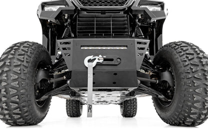 Rough Country 92079 Winch Plate | 4500-LB Winch | 10" Black Slimline | Honda Pioneer 520