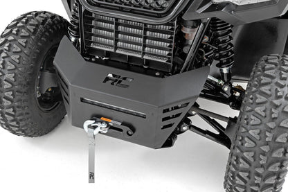 Rough Country 92079 Winch Plate | 4500-LB Winch | 10" Black Slimline | Honda Pioneer 520