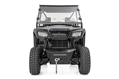 Rough Country 92078 Winch Plate | 10" Black Slimline | Honda Pioneer 520