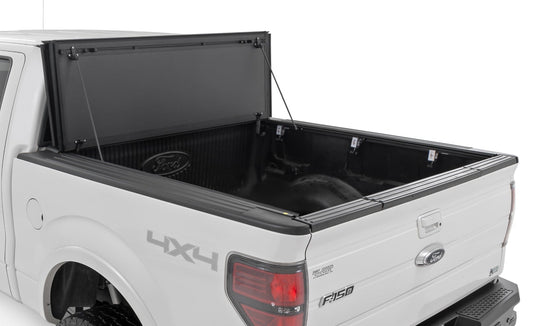 Rough Country 49214650 Hard Tri-Fold Flip Up Bed Cover | 6'7" Bed | Ford F-150 2WD/4WD (2004-2014)