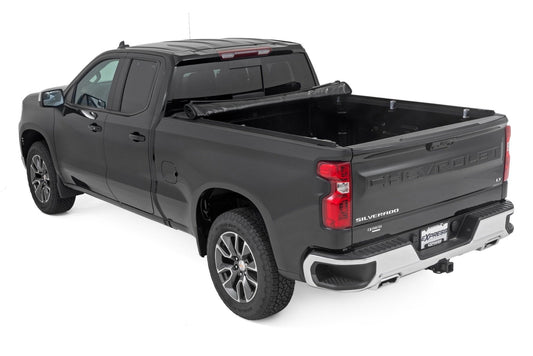 Rough Country 42308650 Soft Roll Up Bed Cover  | 6'7" Bed | Chevy/GMC Sierra 1500 (19-26)/Silverado 1500 (19-26)
