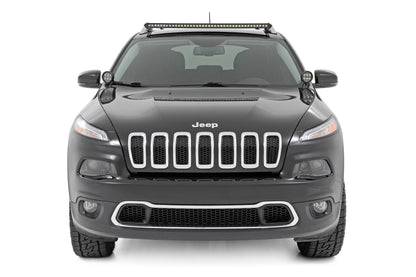 Rough Country 70086 LED Light Kit | Roof Mount | 40" Black Single Row | Jeep Cherokee KL (14-23)