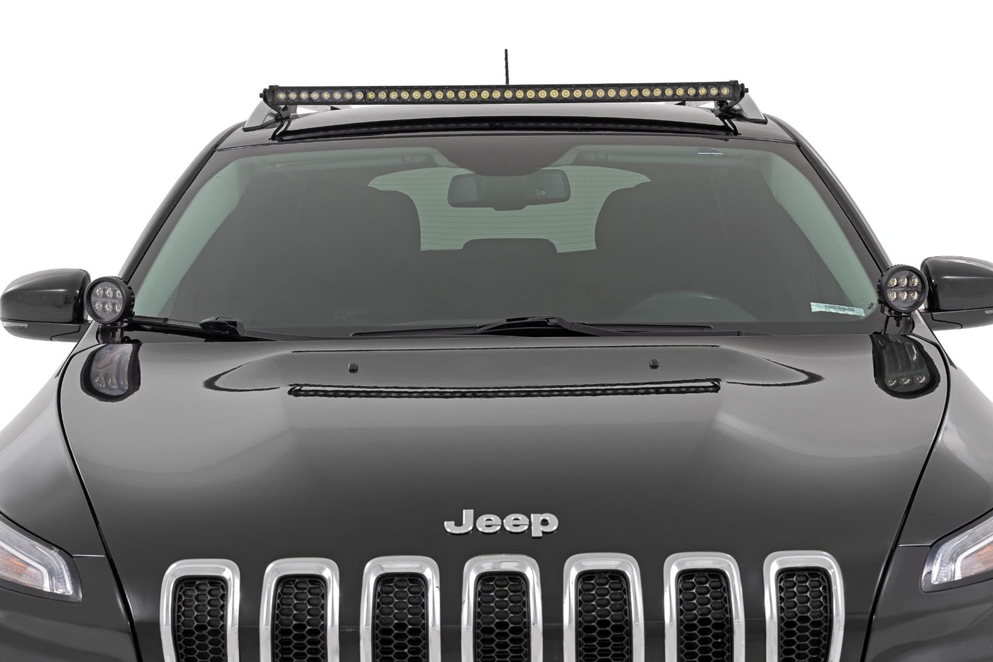Rough Country 70079 LED Light Kit | Ditch Mount | 2" Black Pair | Flood | Jeep Cherokee KL (14-21)