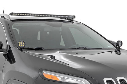 Rough Country 70086 LED Light Kit | Roof Mount | 40" Black Single Row | Jeep Cherokee KL (14-23)