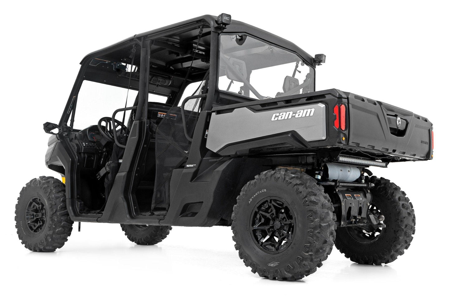 Rough Country 98162032A Rear Cab Panel | Scratch Resistant | Can-Am Defender HD 8/HD 9/HD 10