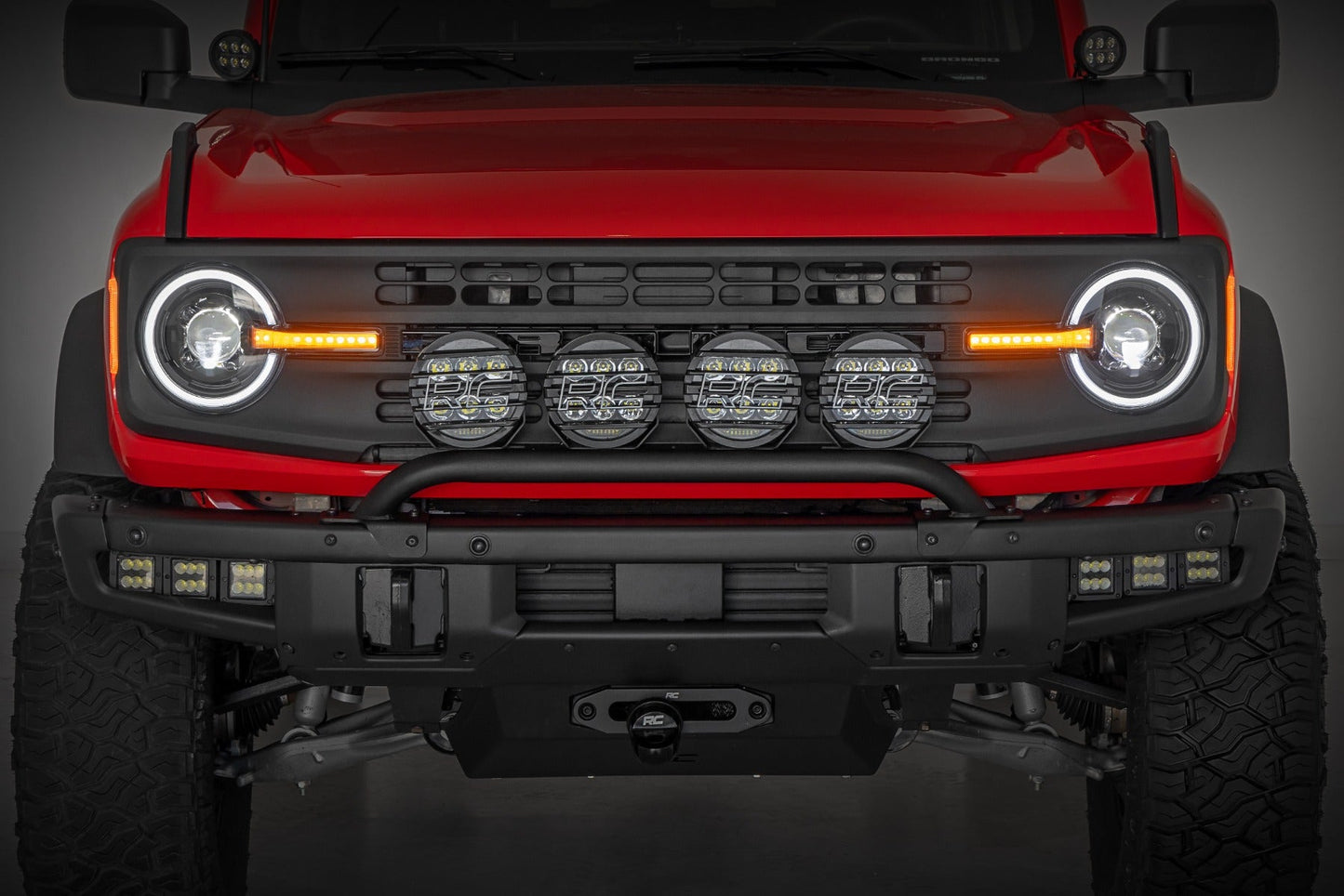 Rough Country RCH5500 DRL Halo LED Headlights | DOT Approved | Ford Bronco 4WD (2021-2025)