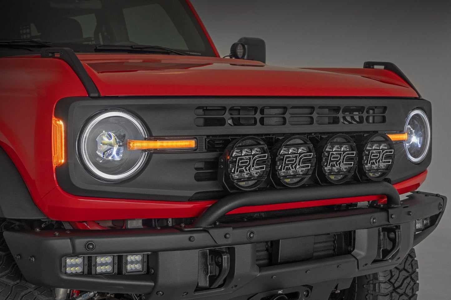Rough Country RCH5500 DRL Halo LED Headlights | DOT Approved | Ford Bronco 4WD (2021-2025)