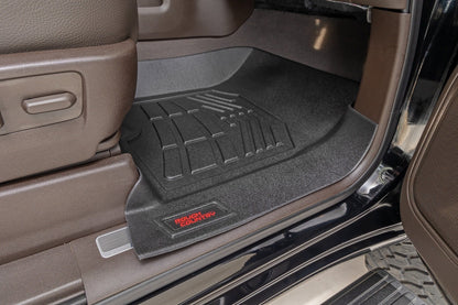 Rough Country SM2161 Floor Mats | FR Bucket | Crew | Chevy/GMC 1500/2500HD/3500HD (19-26 & Classic)