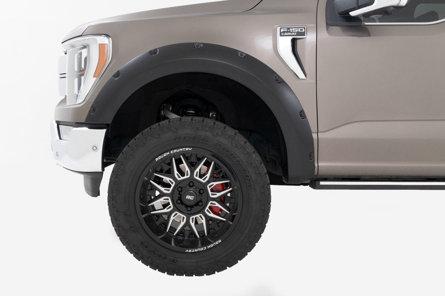 Rough Country F-F20911B-RCGB Pocket Fender Flares | Gloss Black | Ford F-150 2WD/4WD (2021-2025)