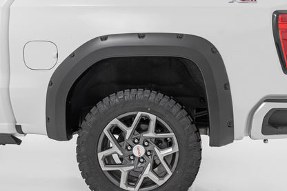 Rough Country F-C11950A-5IS Fender Flares | 5IS Silver Ice | GMC Sierra 1500 2WD/4WD (2019-2025 & Classic)