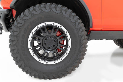 Rough Country 71151 Caliper Covers | Front and Rear | Red | Ford Bronco 4WD (2021-2025)