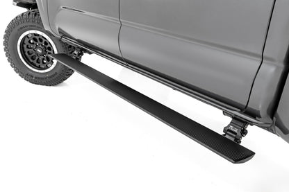 Rough Country PSR652110 Power Running Boards | Dual Electric Motor | Double Cab | Toyota Tacoma (05-23)