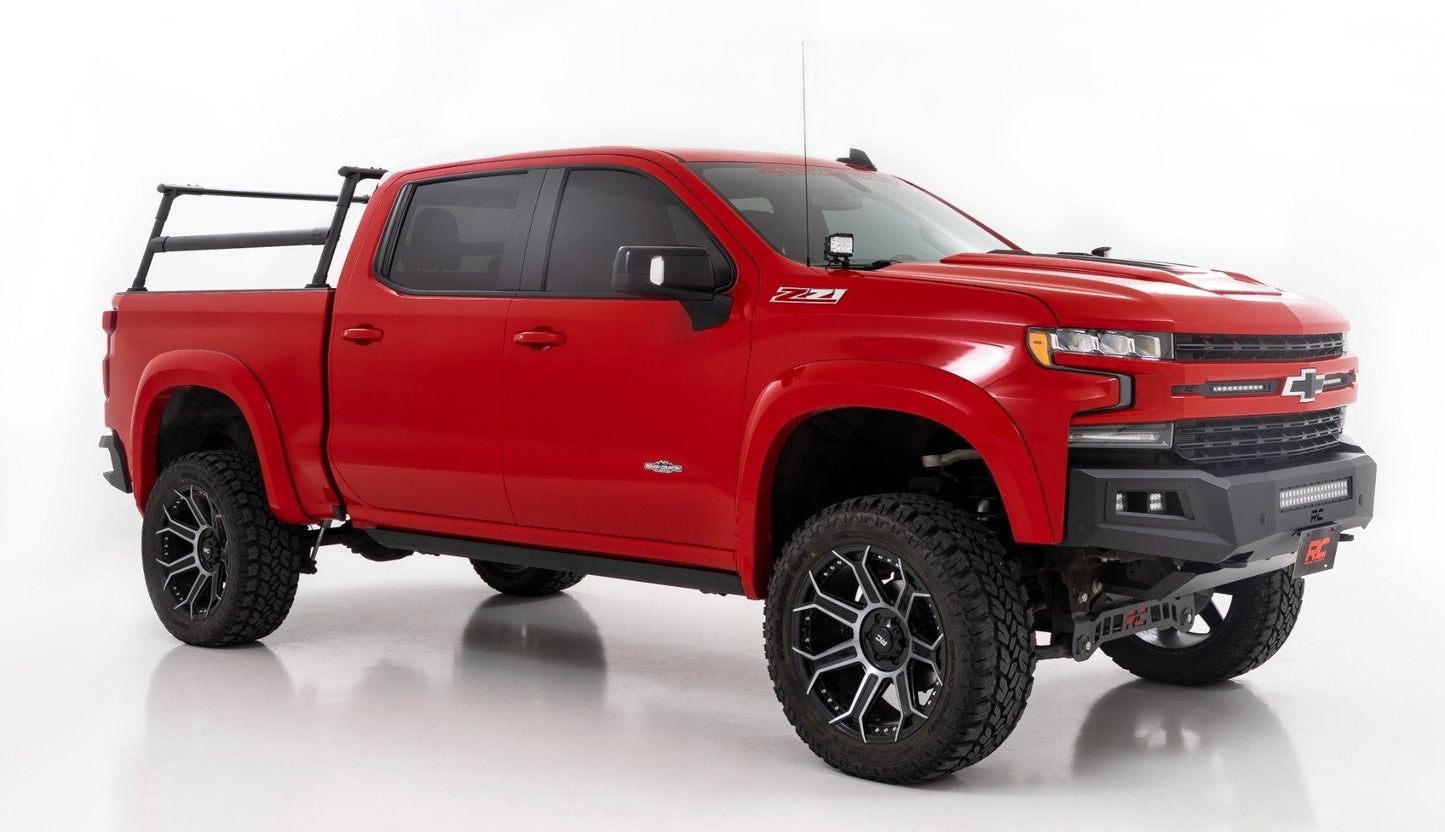 Rough Country 10201 Bed Rack | Aluminum | Chevy Silverado 1500 2WD/4WD (2019-2026 & Refresh)
