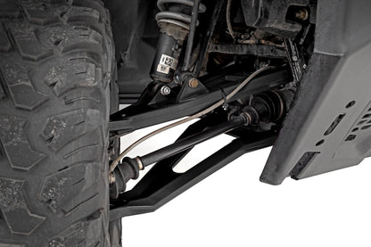 Rough Country 93155BLK Black Forged Alum High Clearance 2" Fwd Offset Control Arms w/Ball Joints | Polaris Ranger 1000XP