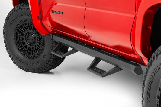 Rough Country 73003 SRL2 Adjustable Aluminum Steps | Double Cab | Toyota Tacoma 2WD/4WD (24-25)