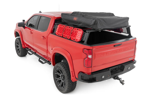 Rough Country 10204 Bed Rack | Half Rack | Aluminum | Chevy Silverado 1500 2WD/4WD (2019-2026 & Refresh)