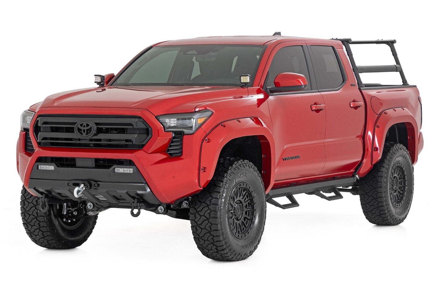 Rough Country 73003 SRL2 Adjustable Aluminum Steps | Double Cab | Toyota Tacoma 2WD/4WD (24-25)